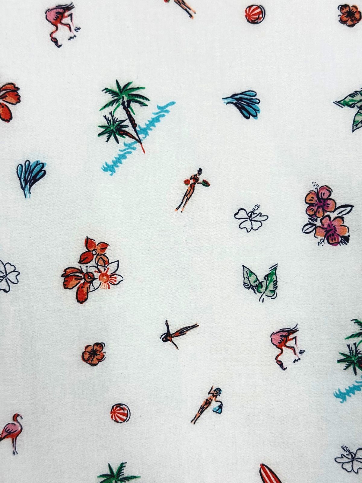 Vacation Hawaiian Cotton S/S Shirt - White