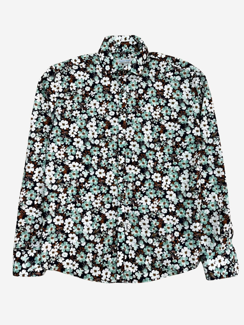 Valley Floral Cotton L/S Shirt – Blue