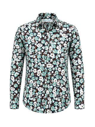 Valley Floral Cotton L/S Shirt – Blue