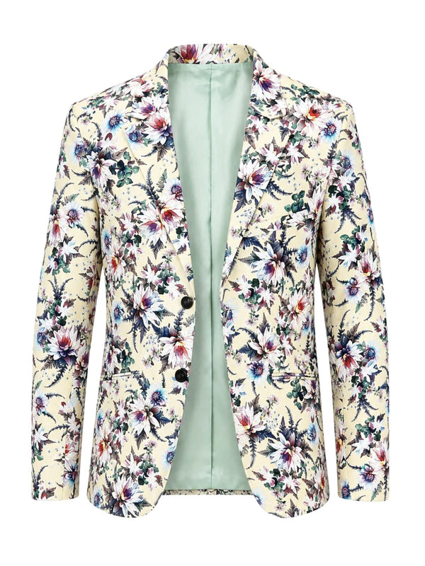Vanilla Floral Linen/Cotton Jacket - Cream