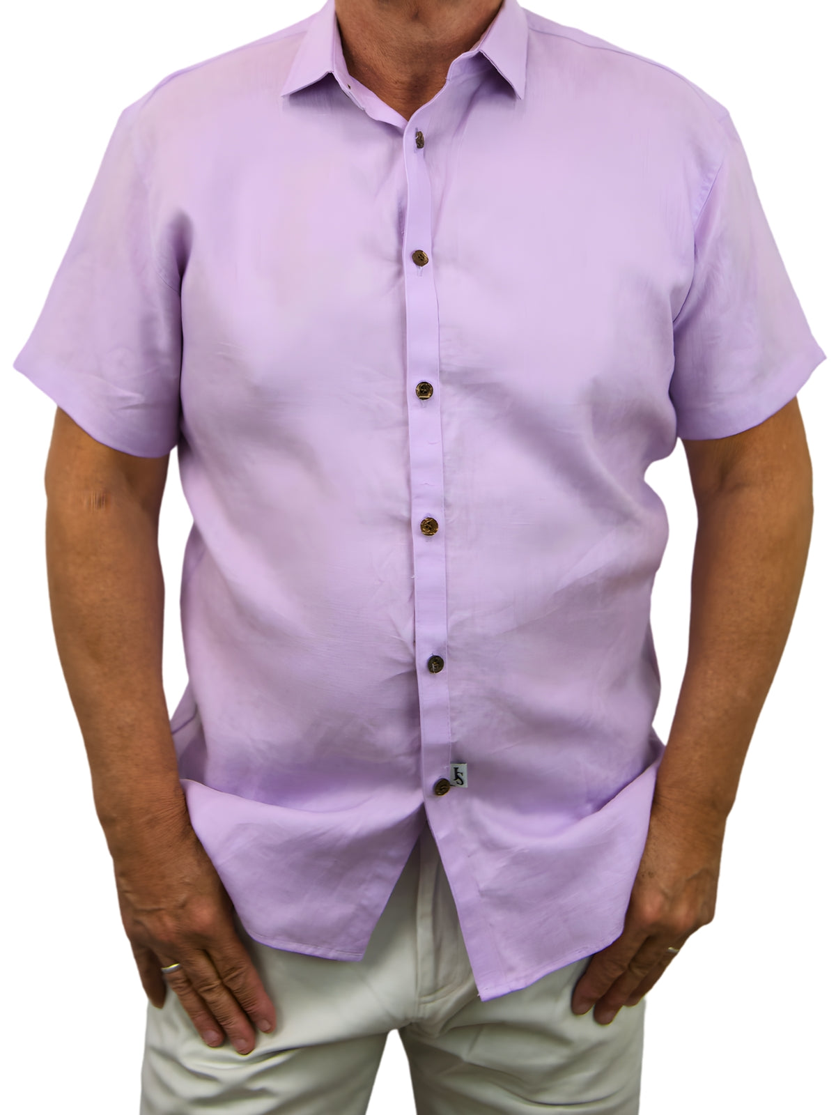 Byron Bay Violet Linen S/S Shirt