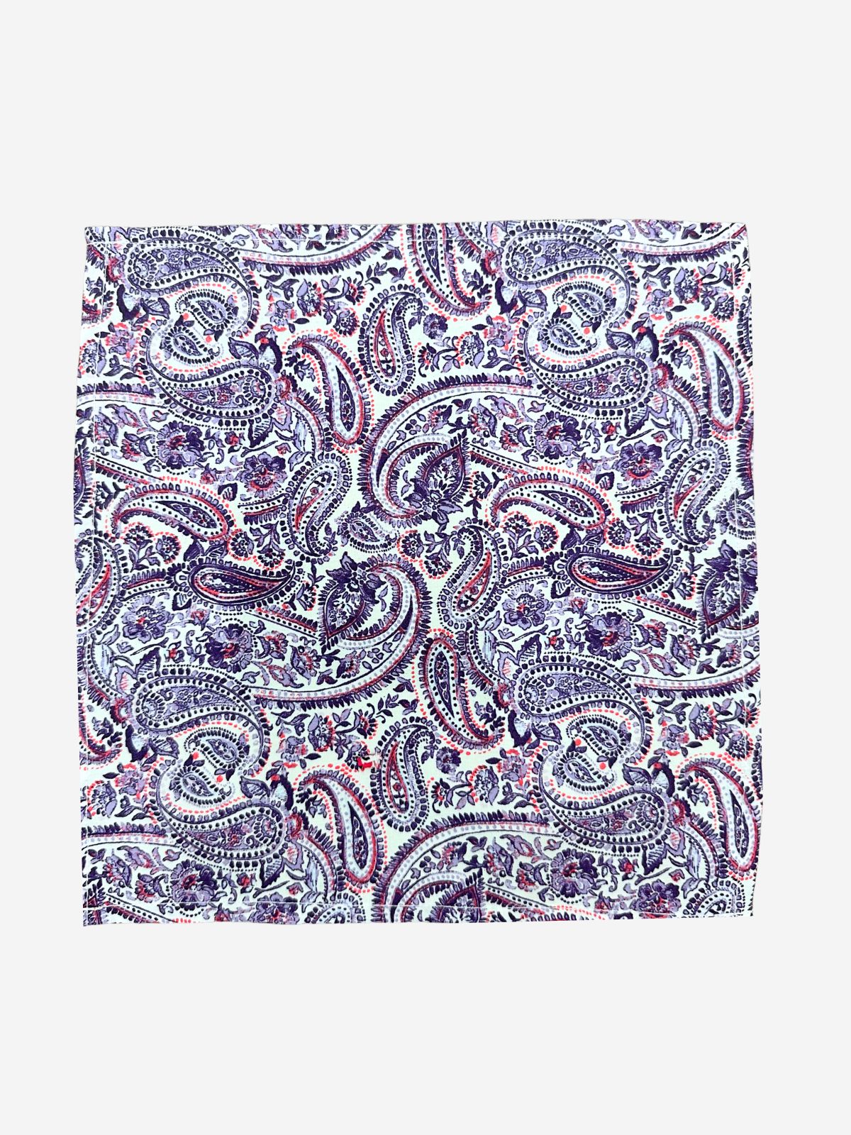 Violet Cotton Pocket Square - Purple