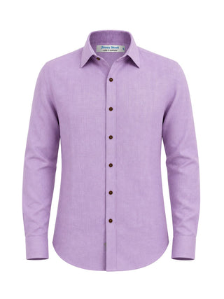 Byron Bay Violet Linen L/S Shirt