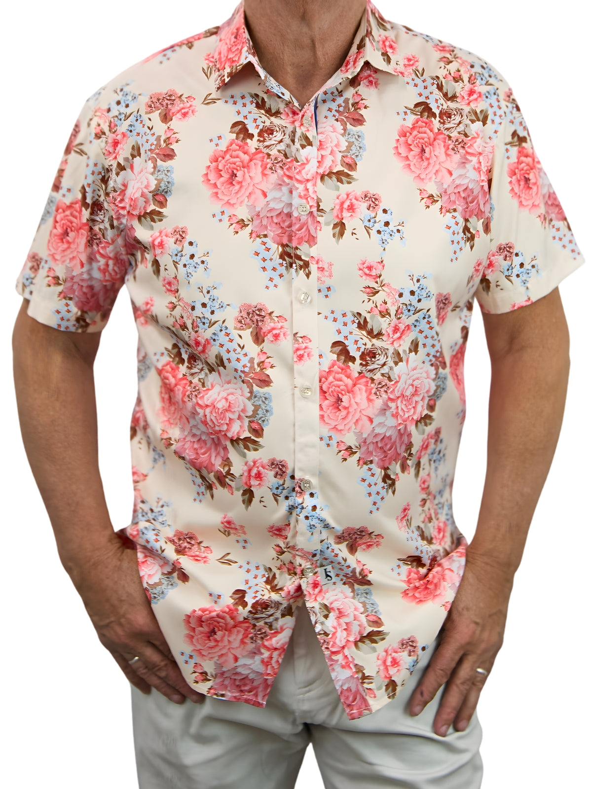 Wallflower Floral S/S Shirt - Cream