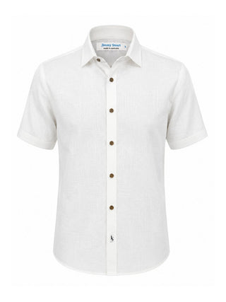 Byron Bay White Linen S/S Shirt