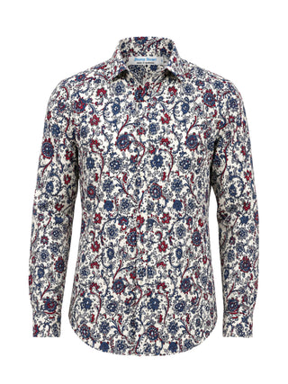 Wicked Paisley Cotton L/S Shirt - Blue/Red