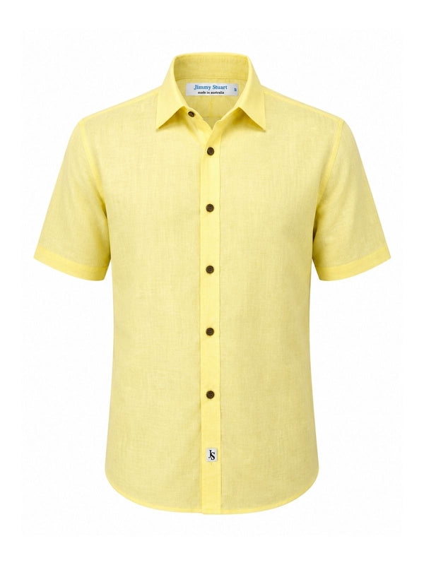 Byron Bay Zesty Lemon Linen S/S Shirt