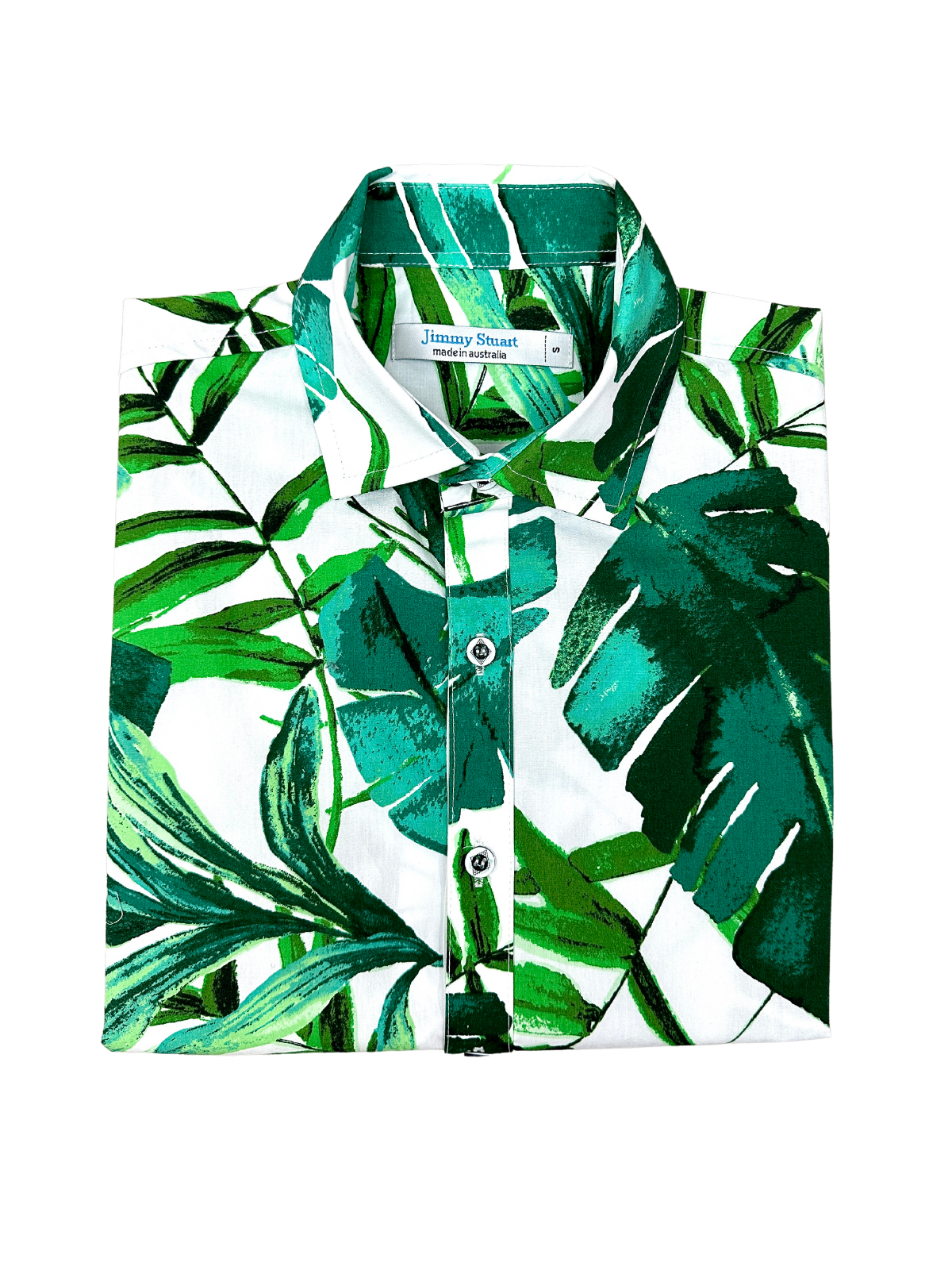 Palmgrove Floral Cotton S/S Shirt - Green