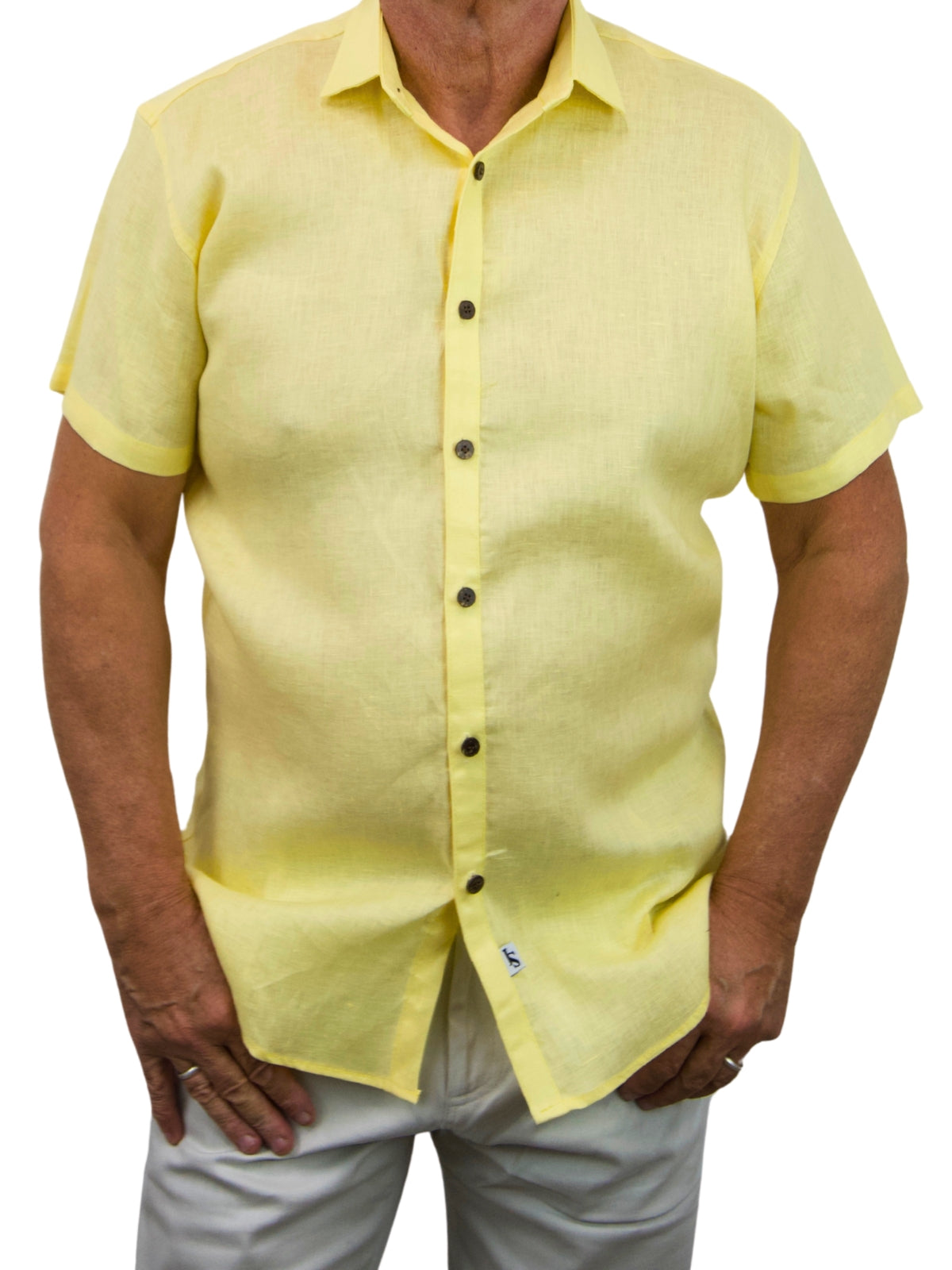 Byron Bay Zesty Lemon Linen S/S Shirt