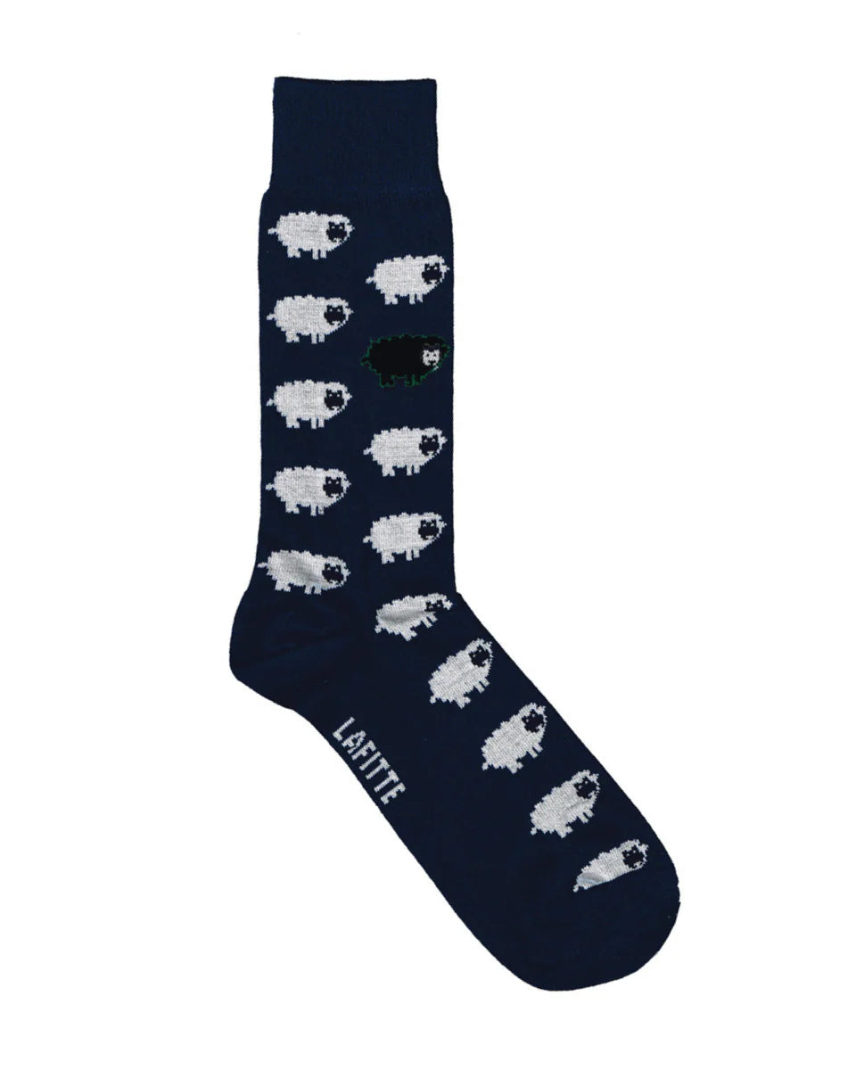Navy Sheep Unisex Socks