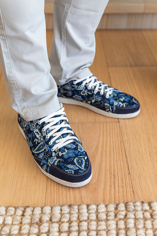 Indigo Paisley Shoe - Navy