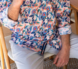 Poetry Floral Cotton L/S Shirt - Pink/Blue