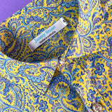Love Paisley Cotton L/S Big Mens Shirt - Yellow/Purple