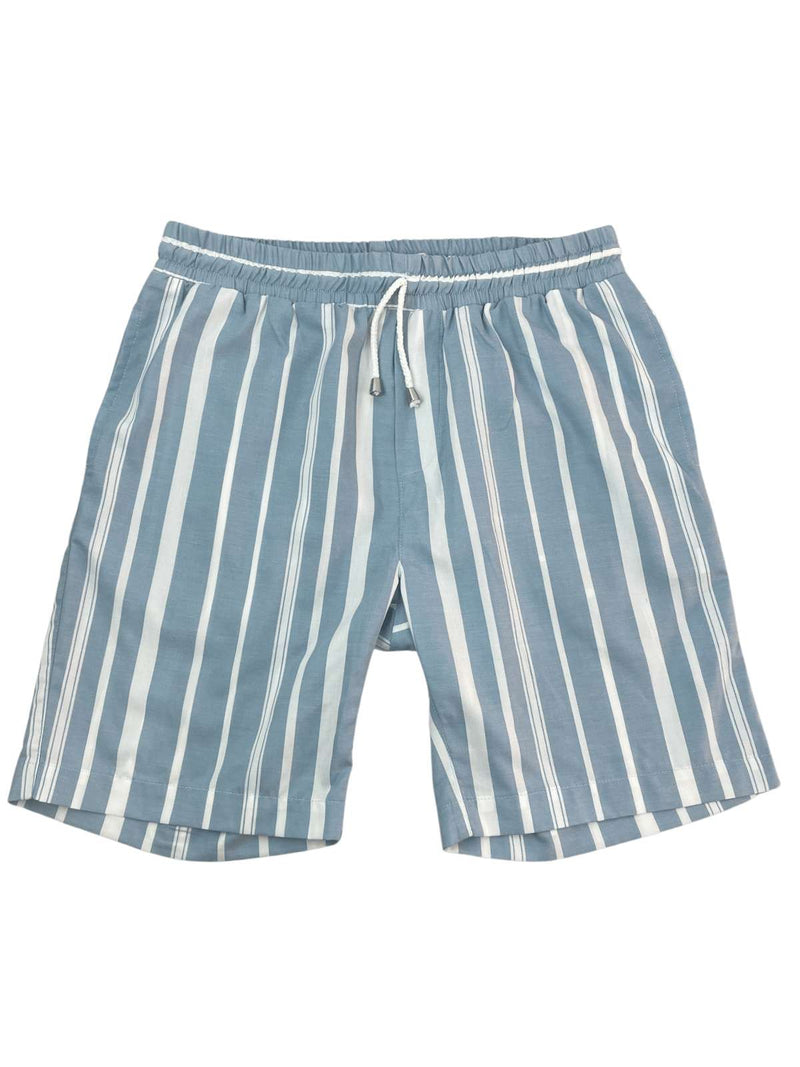 Argentina Stripe Cotton Short - Blue/White