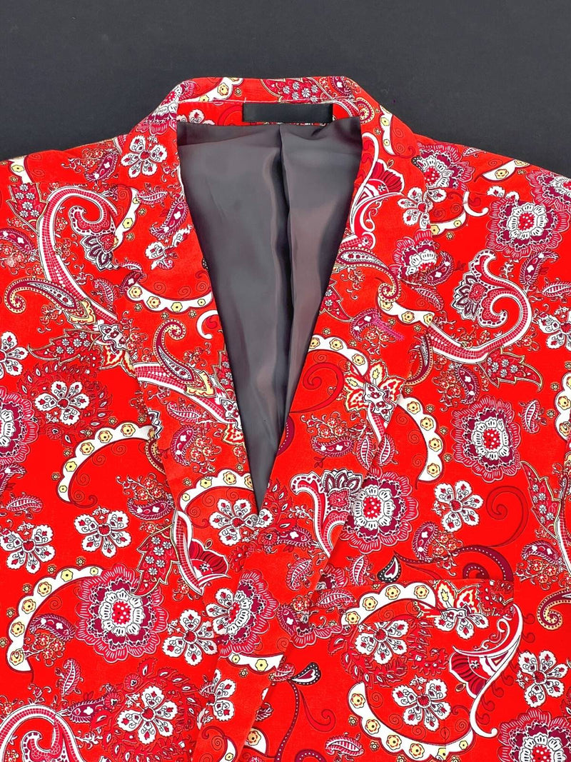 Austin Paisley Cotton Jacket - Red