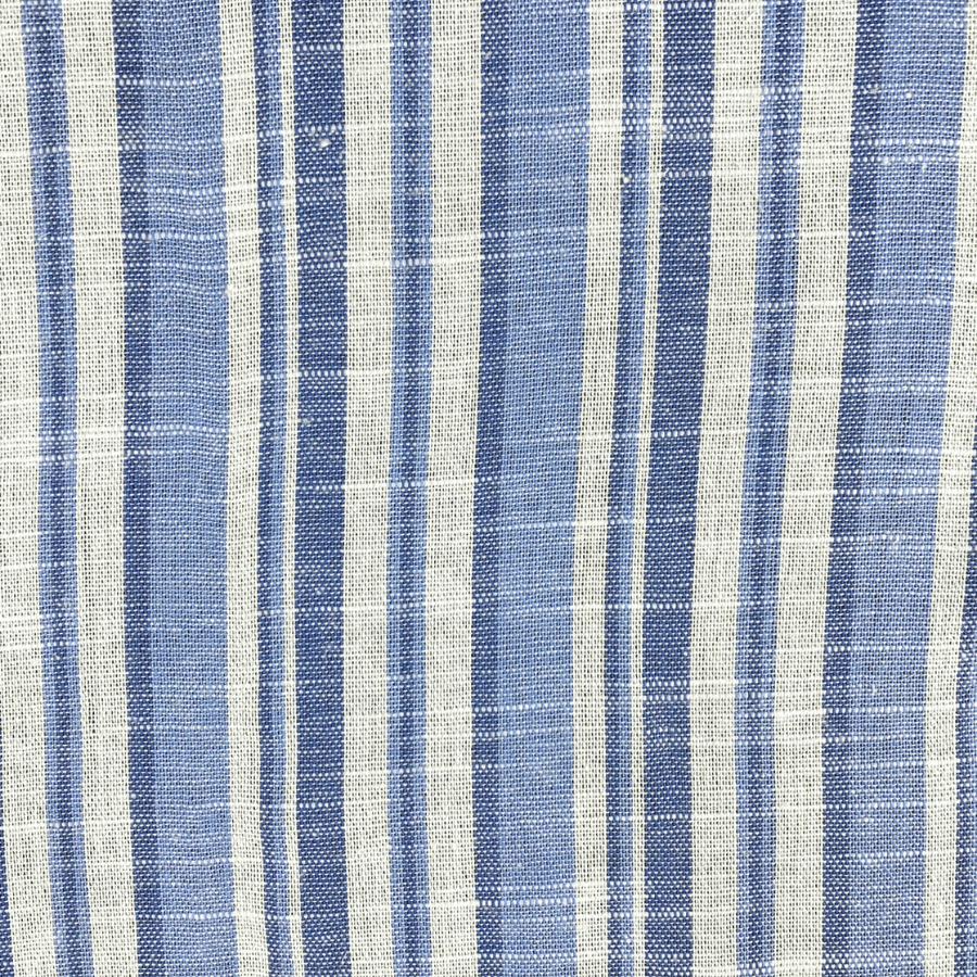 Avalon Stripe Linen S/S Big Mens Shirt - Blue/White