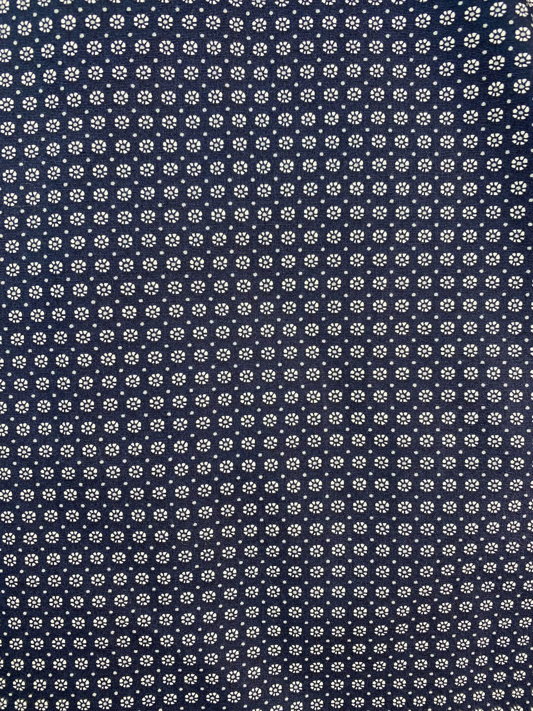 Bath Geometric Cotton L/S Big Mens Shirt - Navy