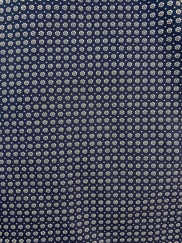 Bath Geometric Cotton L/S Big Mens Shirt - Navy