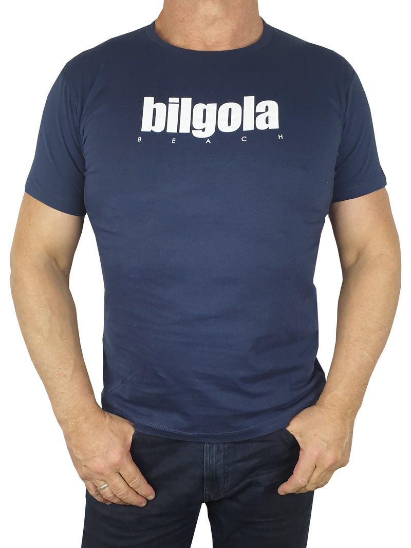 Bilgola Navy Printed T-Shirt
