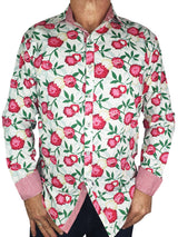 Carnation Floral Cotton L/S Shirt - Pink /Cream