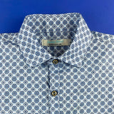 Celtic Geometric Cotton L/S Shirt - Blue