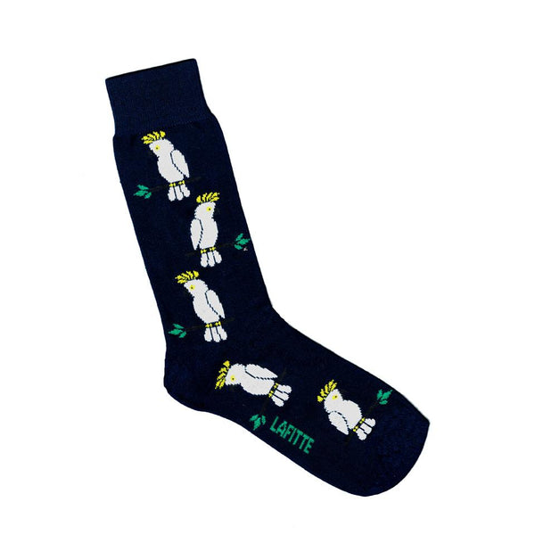 Navy Cockatoo Unisex Socks