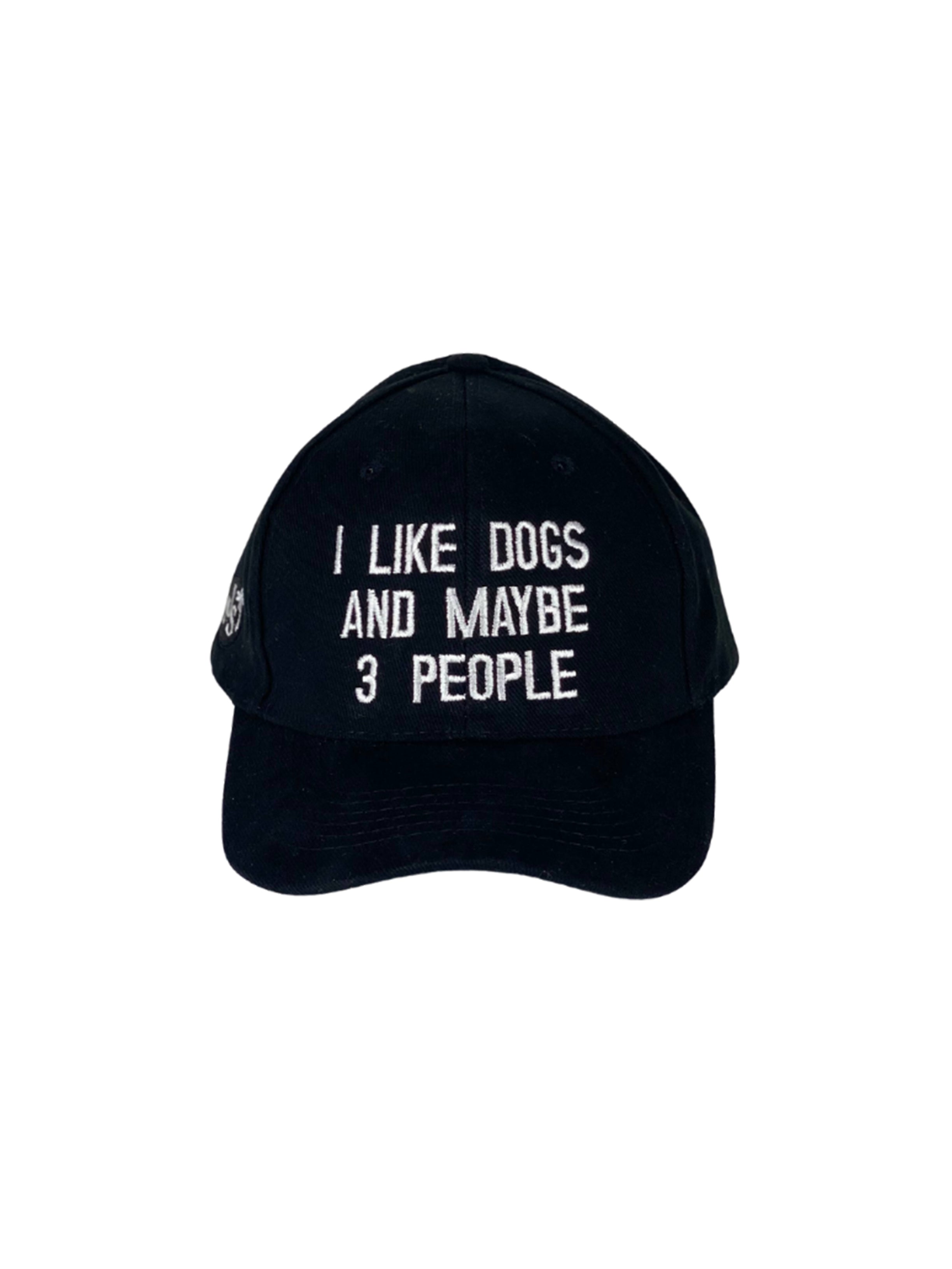 I Like Dogs Unisex Cotton Cap - Black