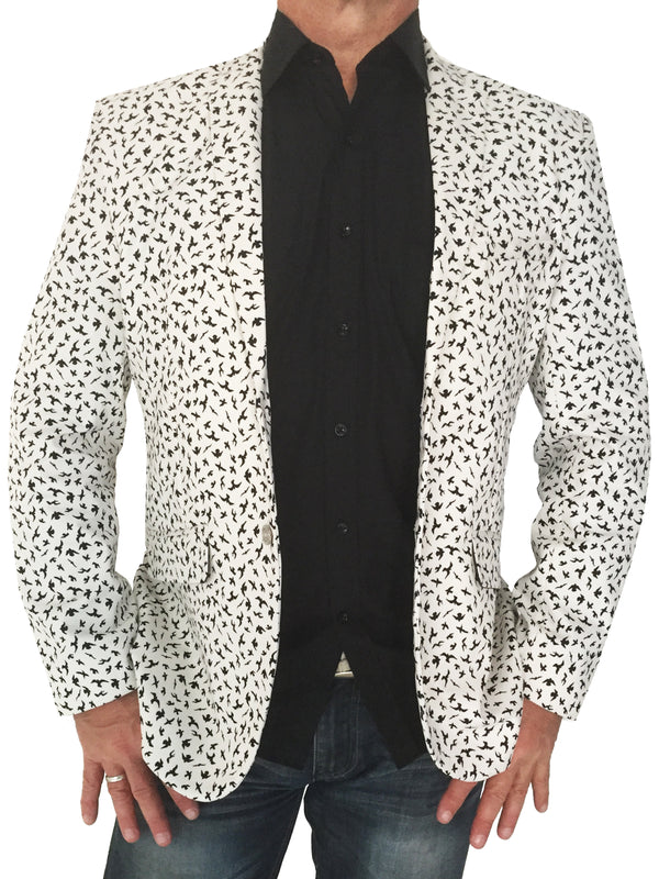Dove Abstract Jacket - White/Black