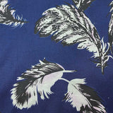 Feather Abstract Cotton L/S Shirt - Navy