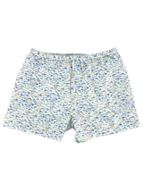 Fish Abstract Cotton Boxer Short - Blue/Yellow
