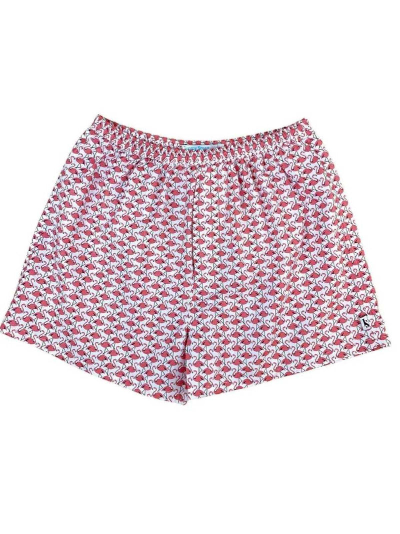 Flamboyance Abstract Cotton Boxer Short - Pink/White