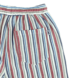 Hayden Stripe Cotton Short - Red/Blue