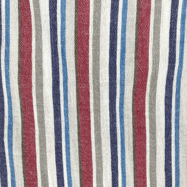Hayden Stripe Cotton Short - Red/Blue