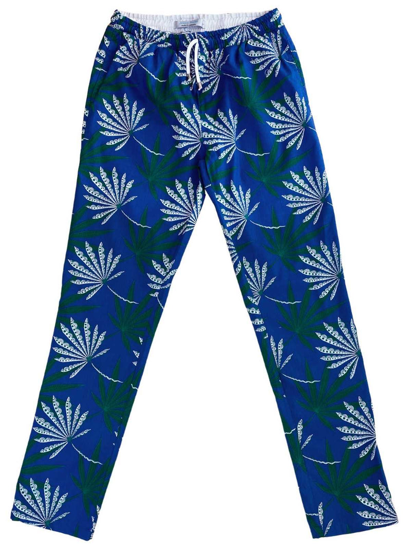 Hooch Abstract Cotton Lounge Pant - Blue