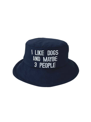 I Like Dogs Bucket Hat - Navy