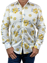 Jones Floral Cotton L/S Shirt - Yellow