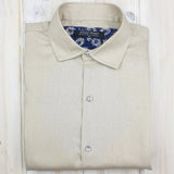 Byron Bay Latte Linen L/S Shirt - Beige