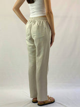 Oatmeal Linen Pant - Relaxed Fit
