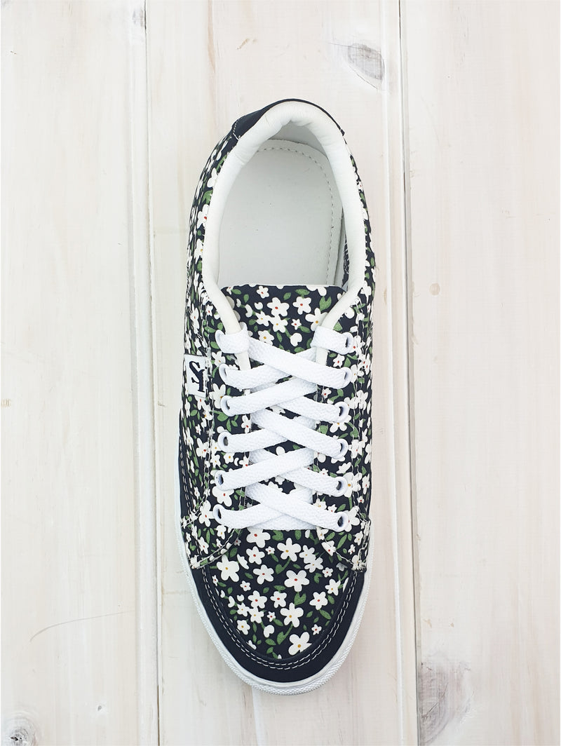 Opium Floral Shoe - Black/Green