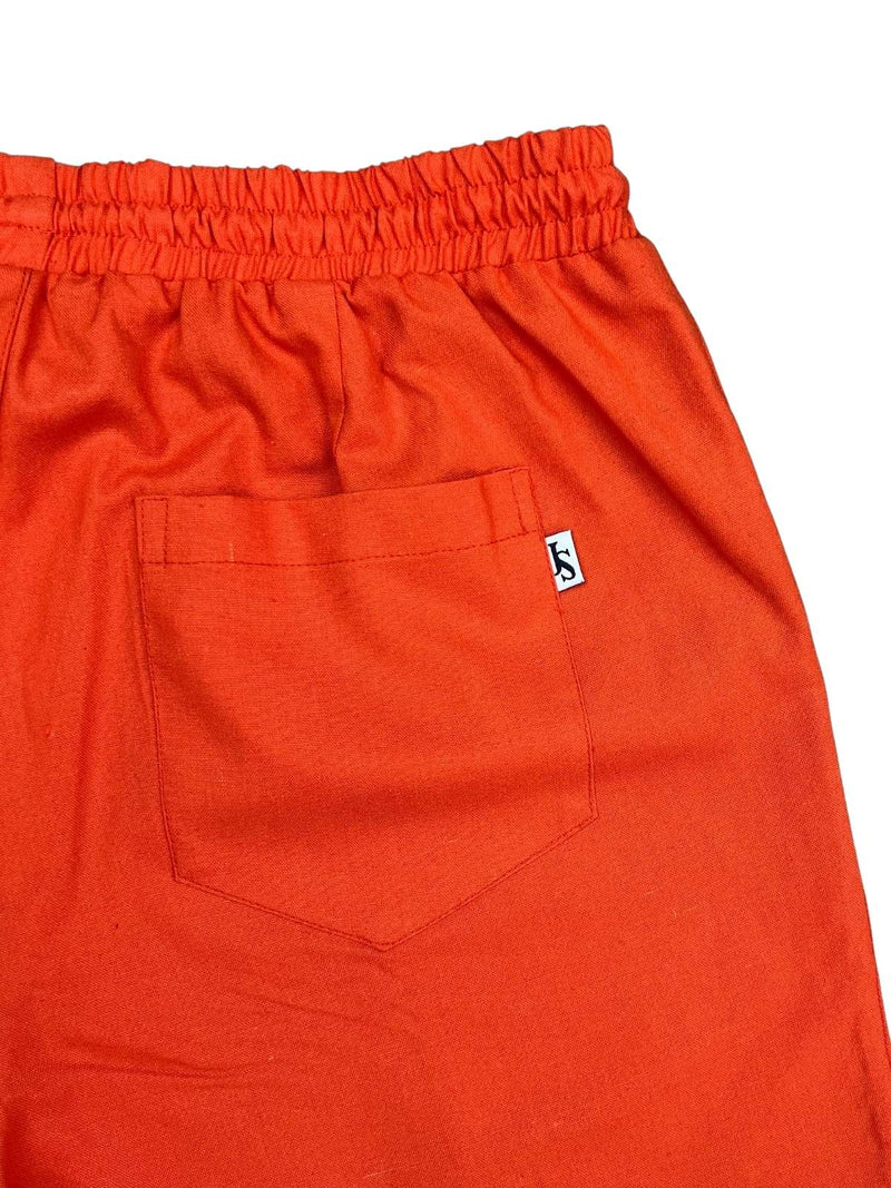 Bahamas Cotton/Linen Short - Orange