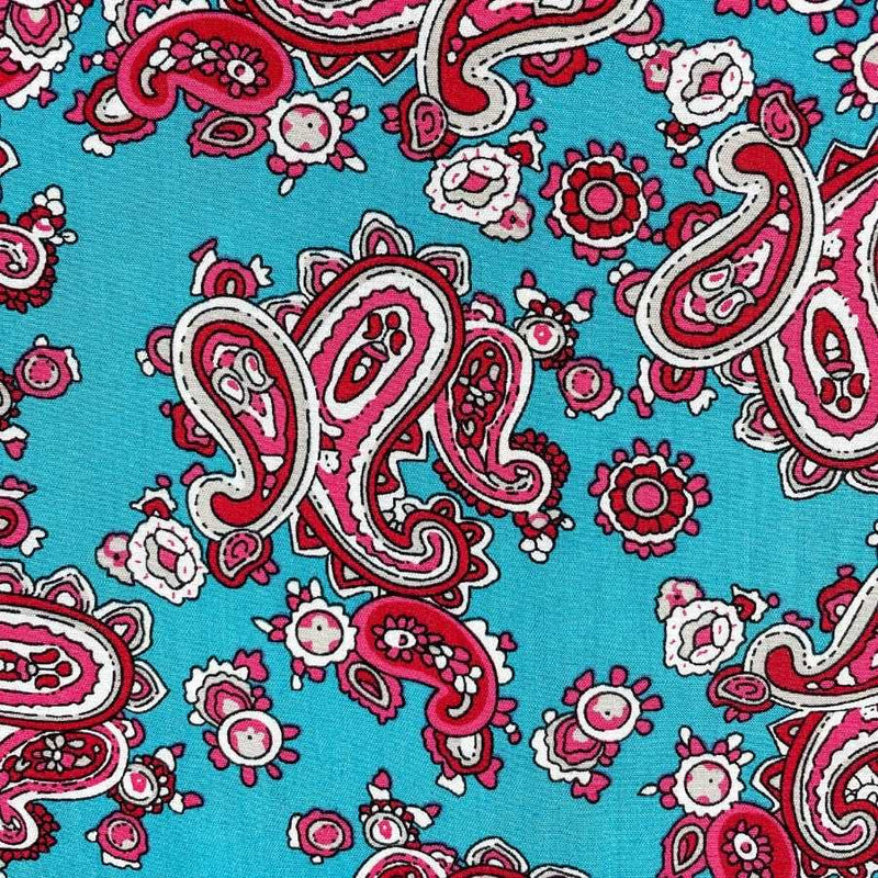Palace Paisley Cotton L/S Shirt - Blue/Red