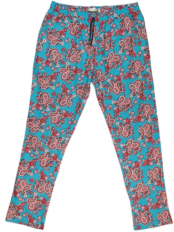 Palace Paisley Cotton Lounge Pant - Blue/Red