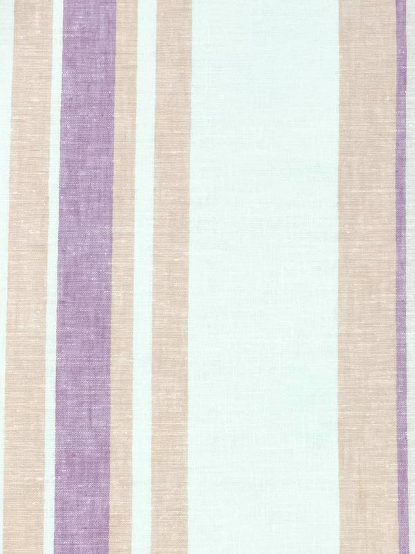 Panama Stripe Linen Short - White/Orange/Purple