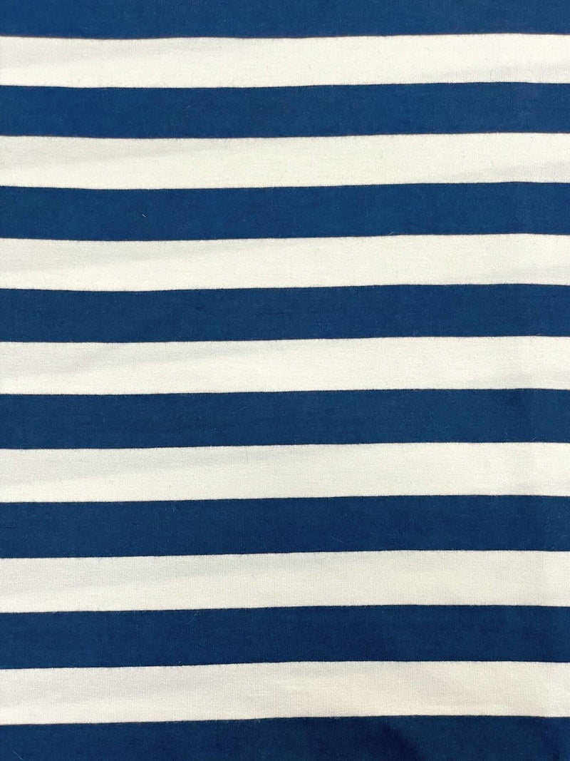 Perisher Striped Cotton L/S Tee - Navy/White