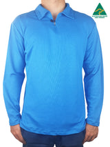 Fraser Merino Wool L/S Polo - Cobalt