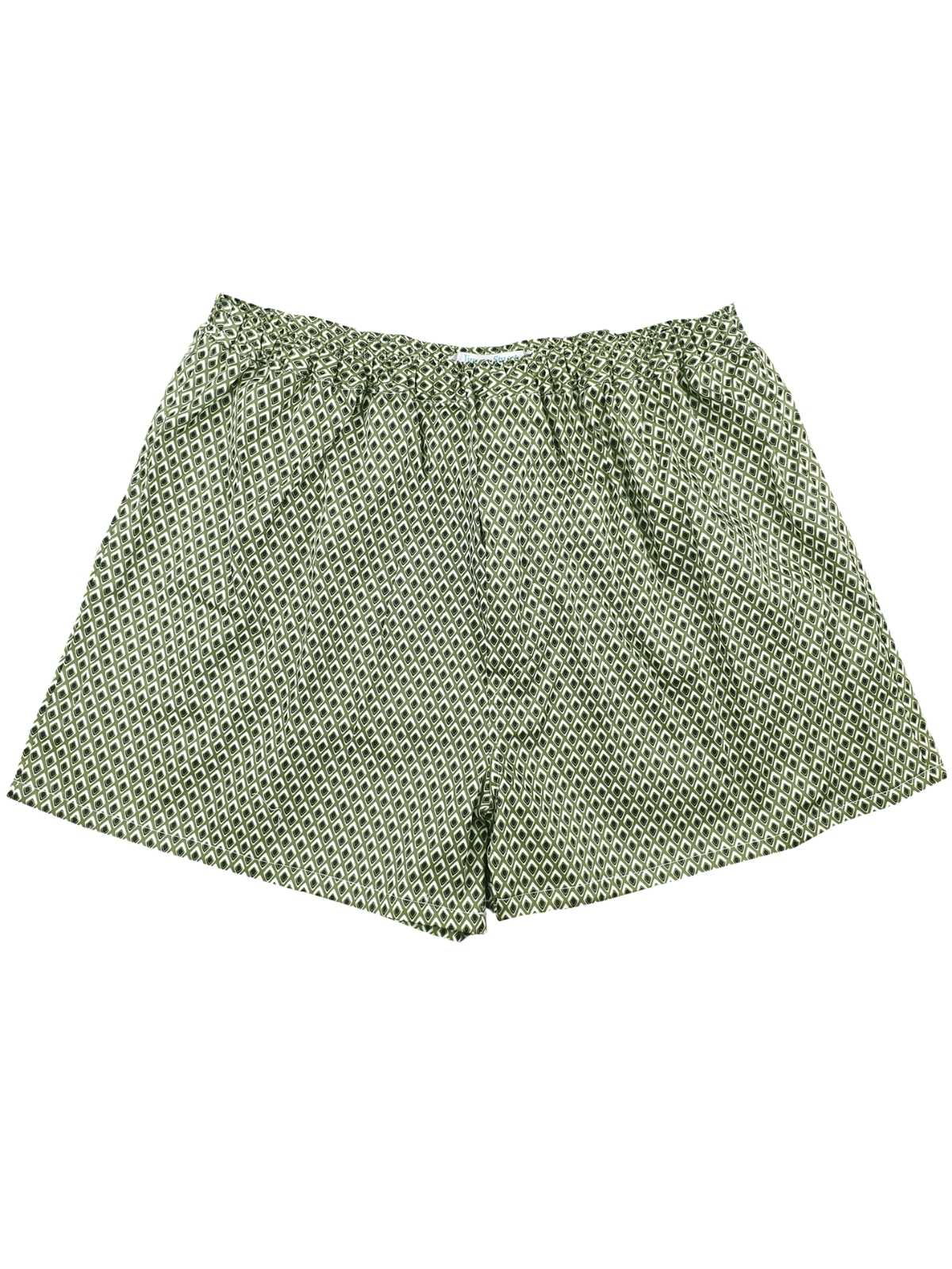 Python Geometric Cotton Boxer Short - Green