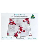 Red Lobster Abstract Cotton Boxer Short - White/Red