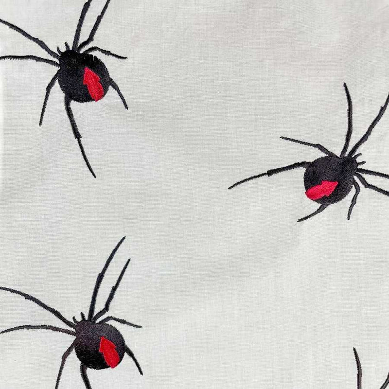 Redback Embroidered Cotton L/S  Shirt - White/Black