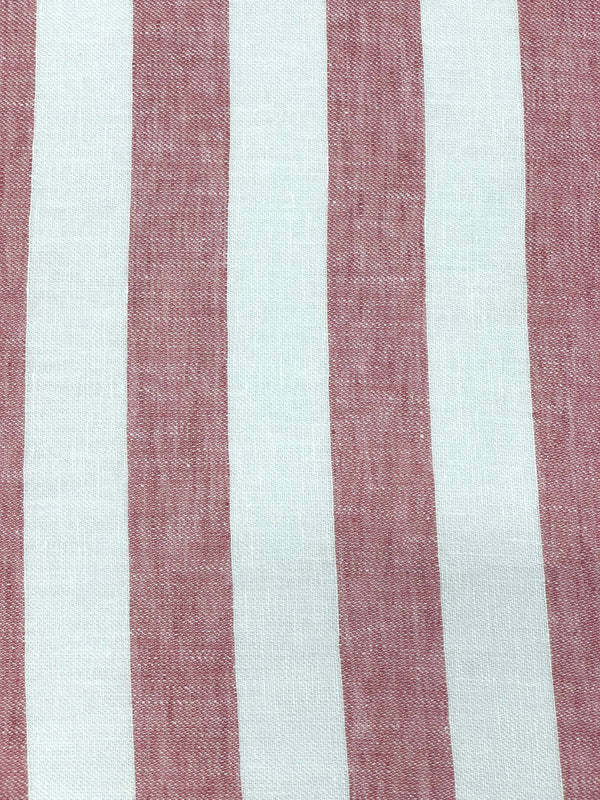 Rio Stripe Linen Short - White/Red