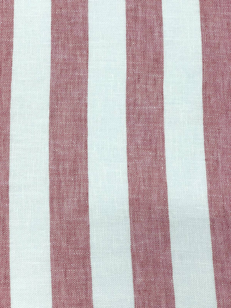 Rio Stripe Linen Short - White/Red